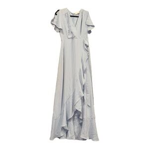 Altar’d State Maxi Flutter Sleeve Light blue Ruffle Dress size M.  X3